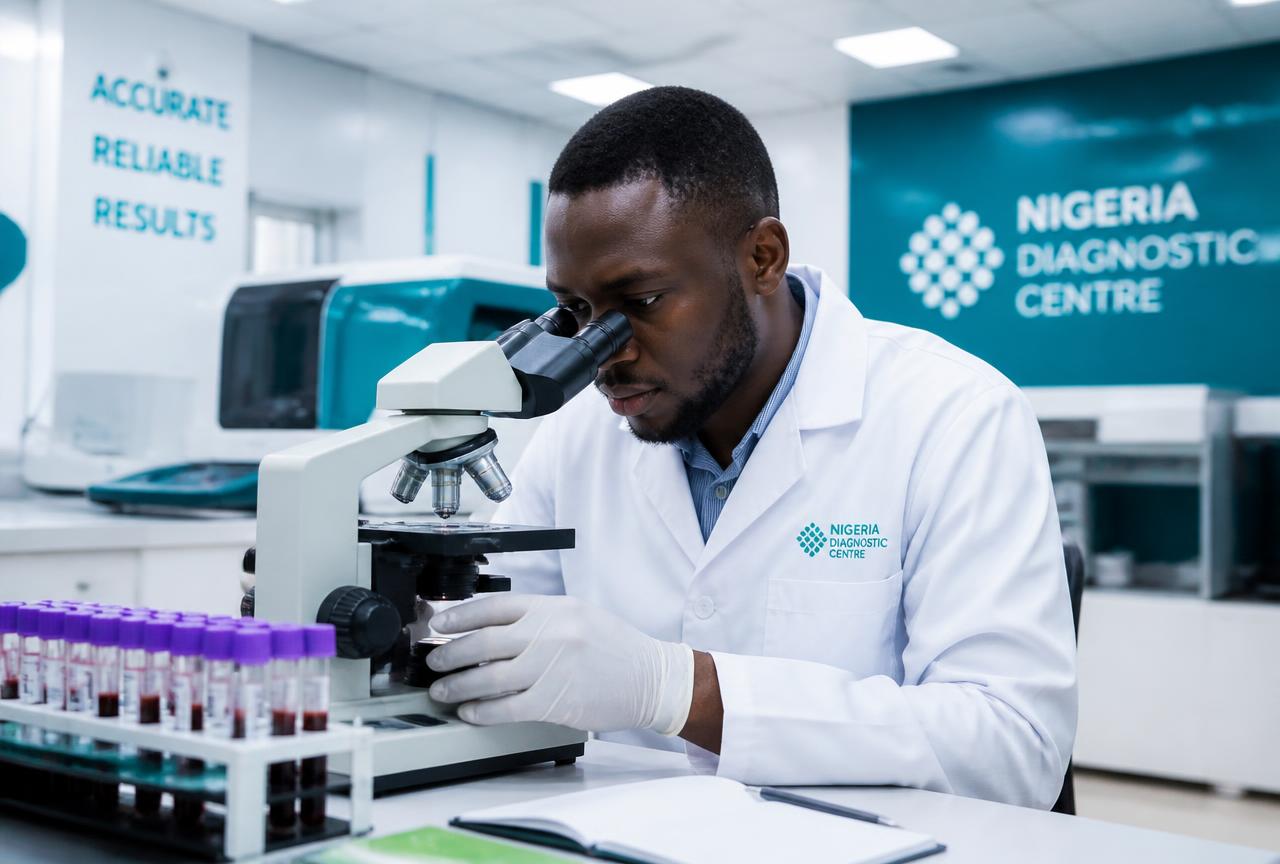 Laboratory scientist analysing patient samples